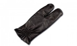 with lambskin lining, elasticated wrist .